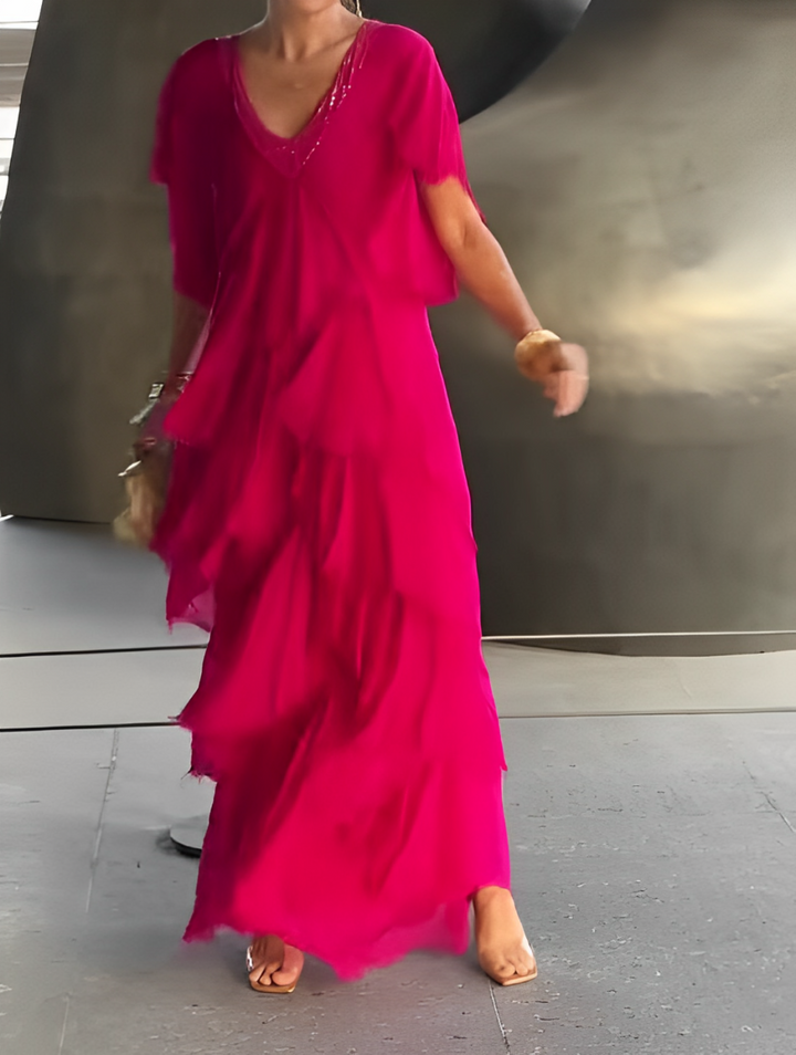 Lynette™ | Elegante soepel vallende long jurk