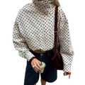 Darcy™ | Polka dot jas met lange mouwen