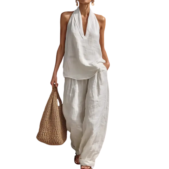 Yuri™ | Breezy halter wide-leg tweedelige set