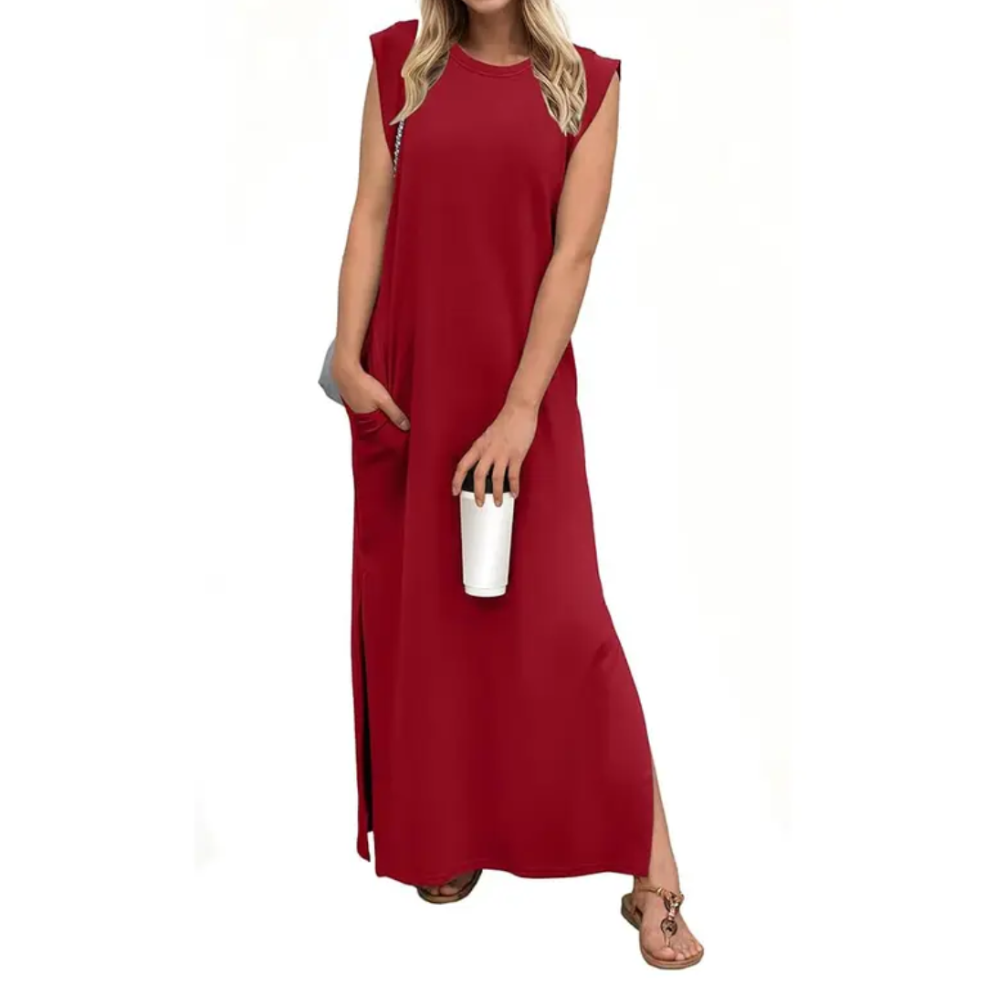 Lydia™ | Breezy split pocket maxi jurk