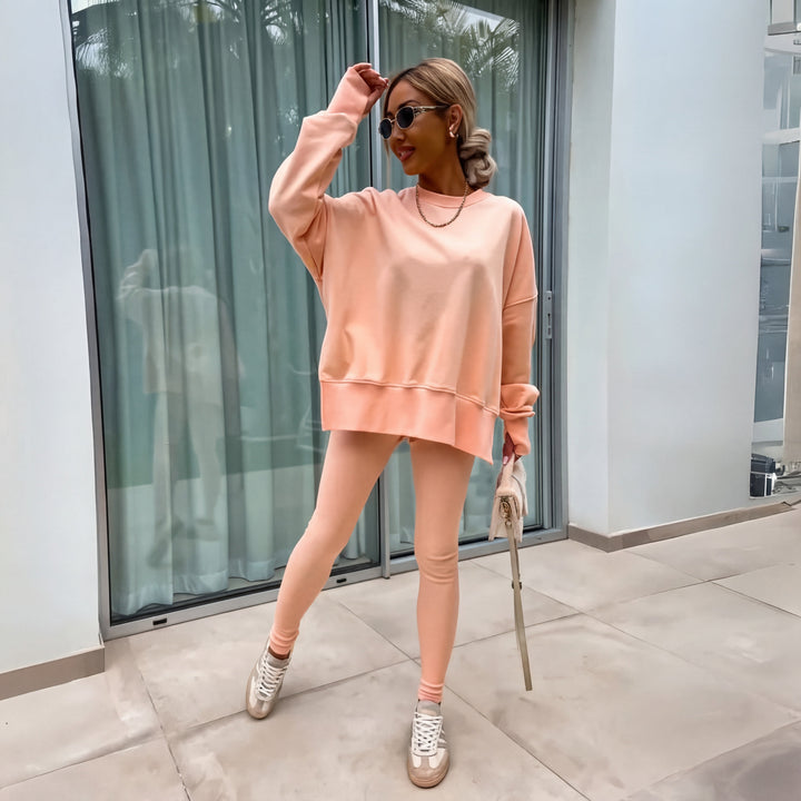 Yachi™ | Casual lange mouwen sweatshirt and broek set