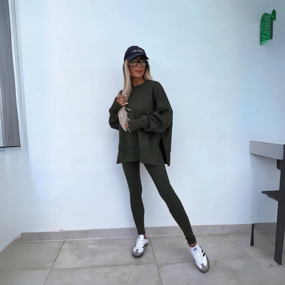 Yachi™ | Casual lange mouwen sweatshirt and broek set