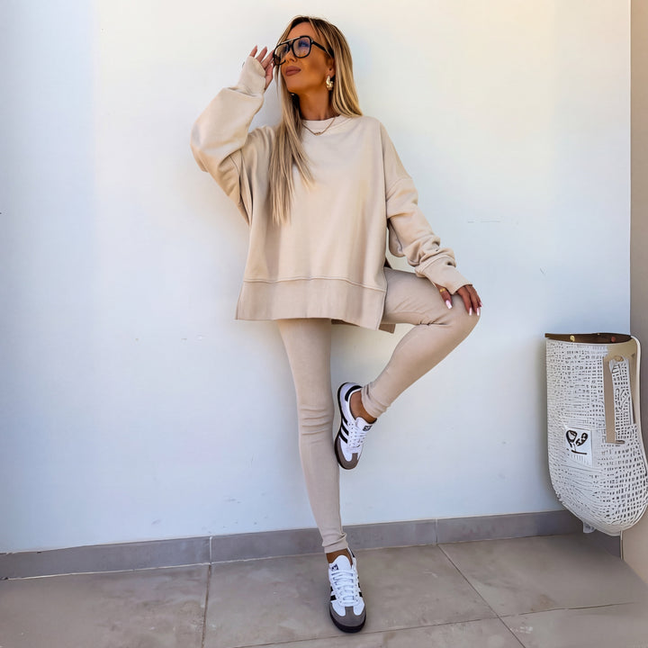 Yachi™ | Casual lange mouwen sweatshirt and broek set