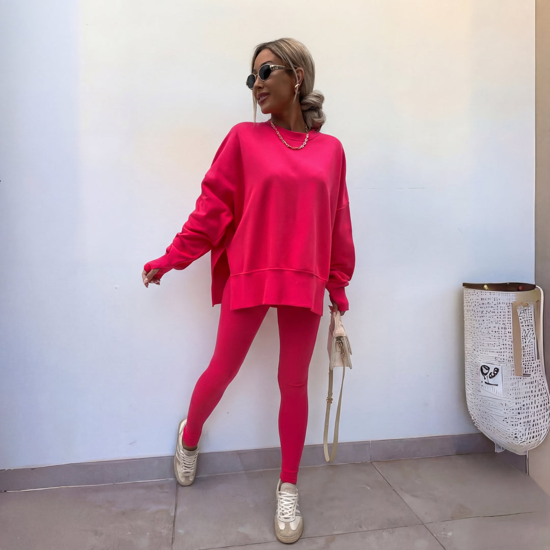 Yachi™ | Casual lange mouwen sweatshirt and broek set