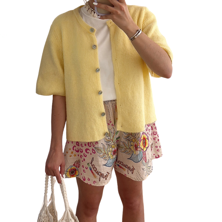 Wren™ | Zachte ribbed button-down short sleeve vest