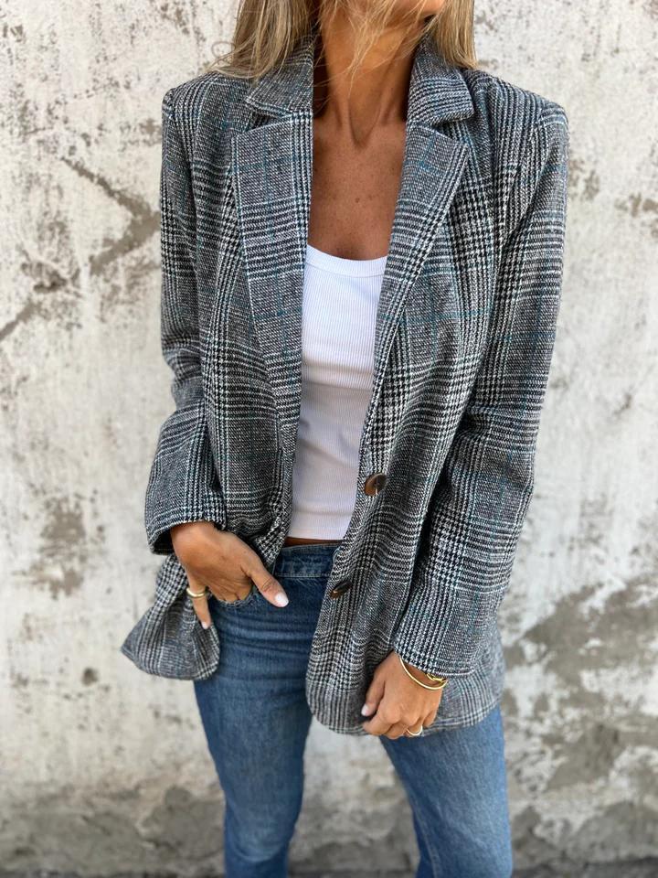 Lucinda™ | Klassieke plaid blazer