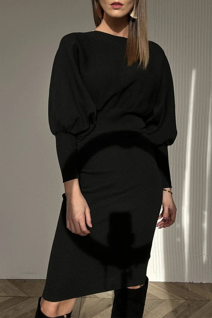 Carolyn™ | Classy balloon sleeve jurk