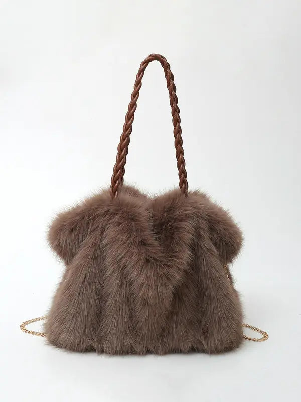 Charlotte™ | Versatile plush velvet shoulder shopper