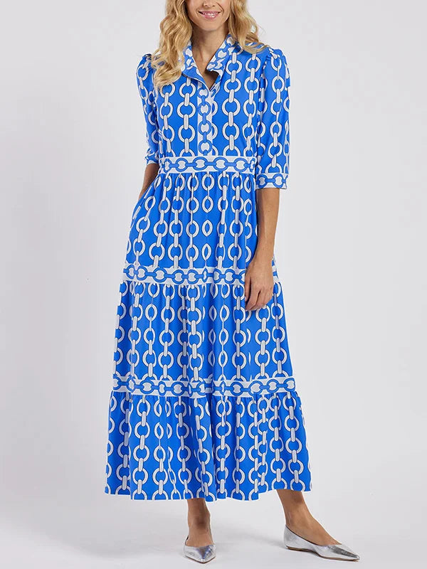 Alyana™ | Chain link midi jurk