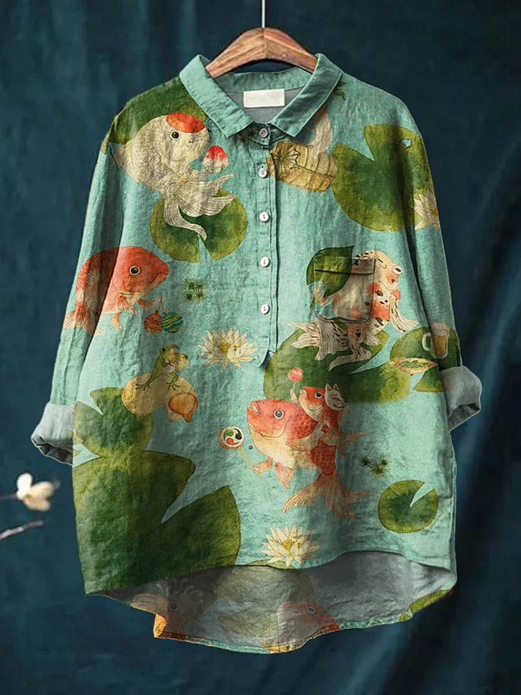 Claudia™ | Fish art shirt