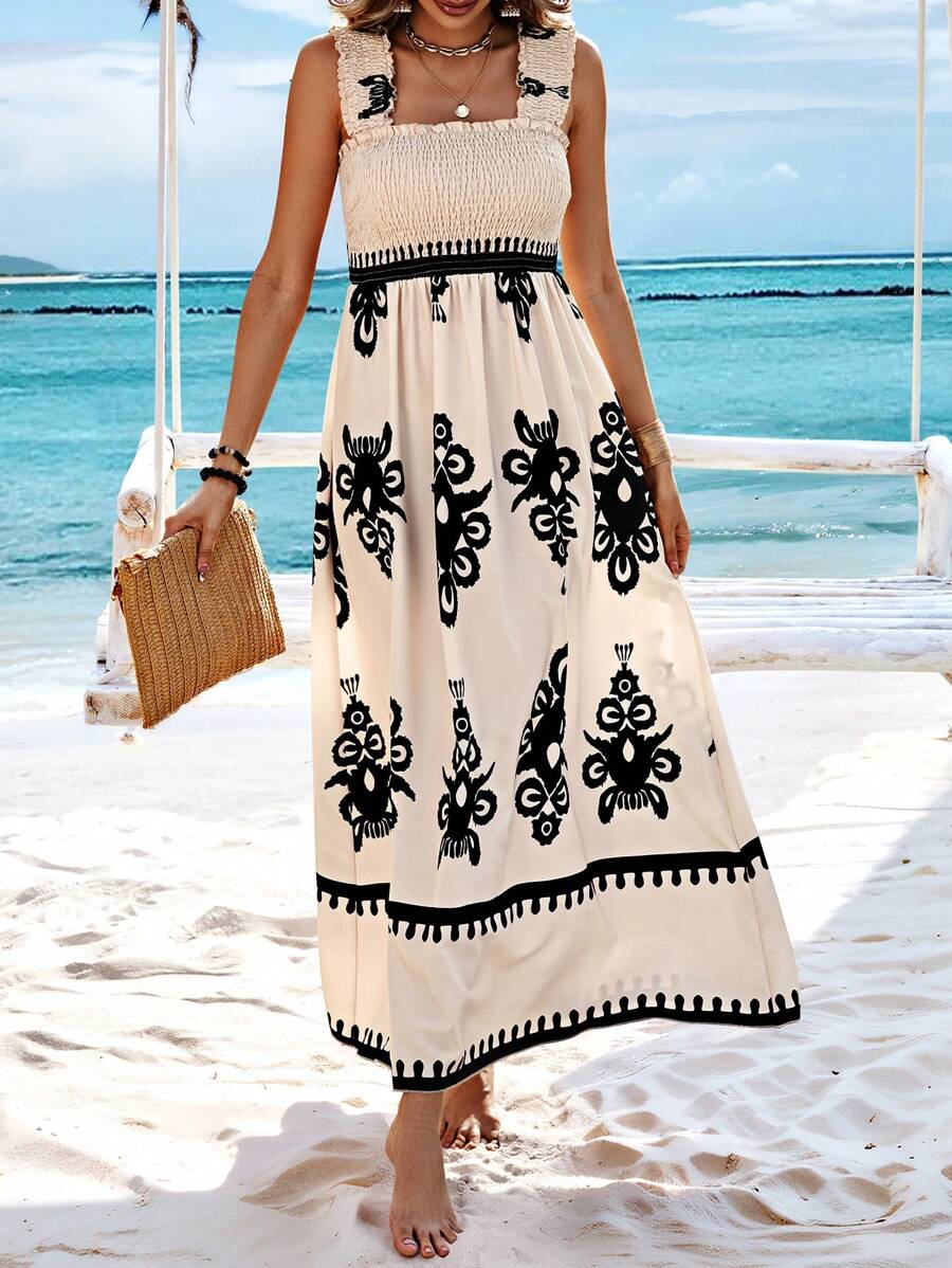 Valencia | Zonder mouwen square neck jurk