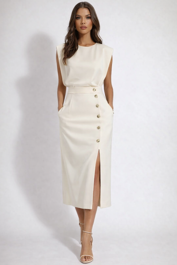 Alisette | Midi Dress with Side Slit