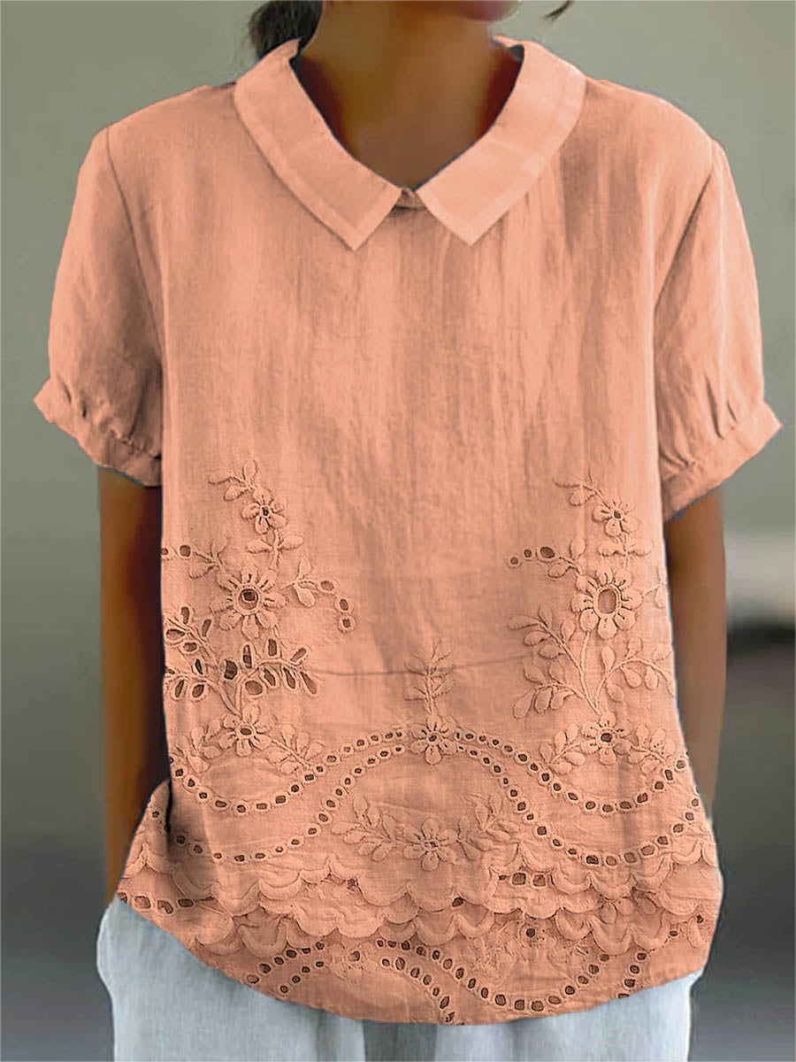 Josephine | Bloemen embroidered shirt