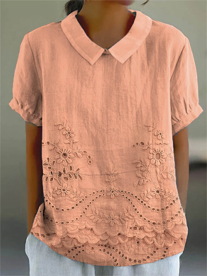 Josephine | Bloemen embroidered shirt