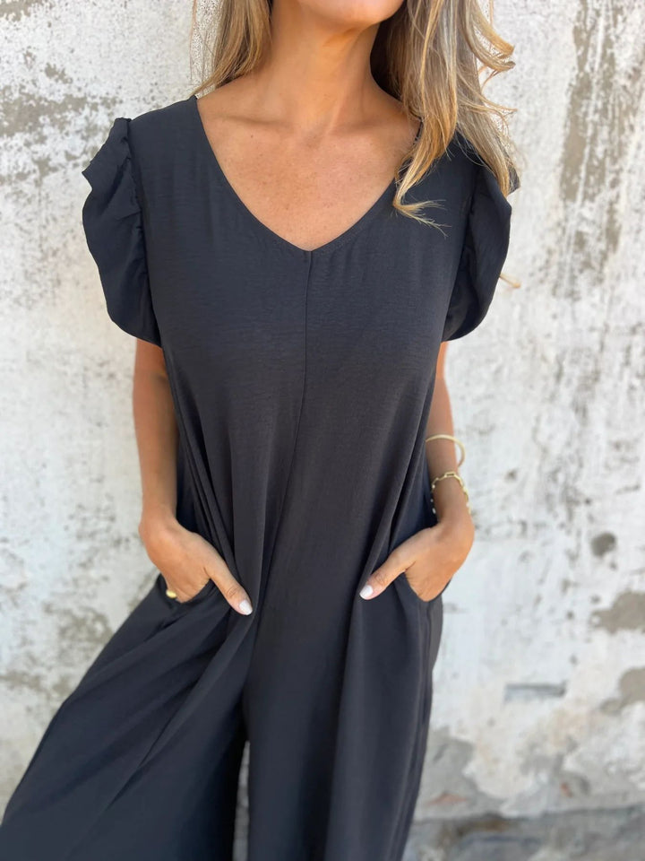 Cassandra™ | Trendy V-hals jumpsuit