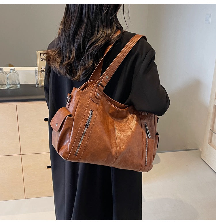 Noemie™ | Klassieke leather shopper