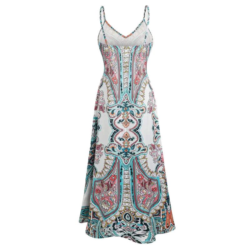 Helga™ | Soepel vallende bloemen vacation maxi jurk