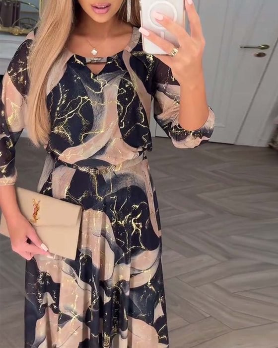 Chavelle | Jurk van chiffon met print