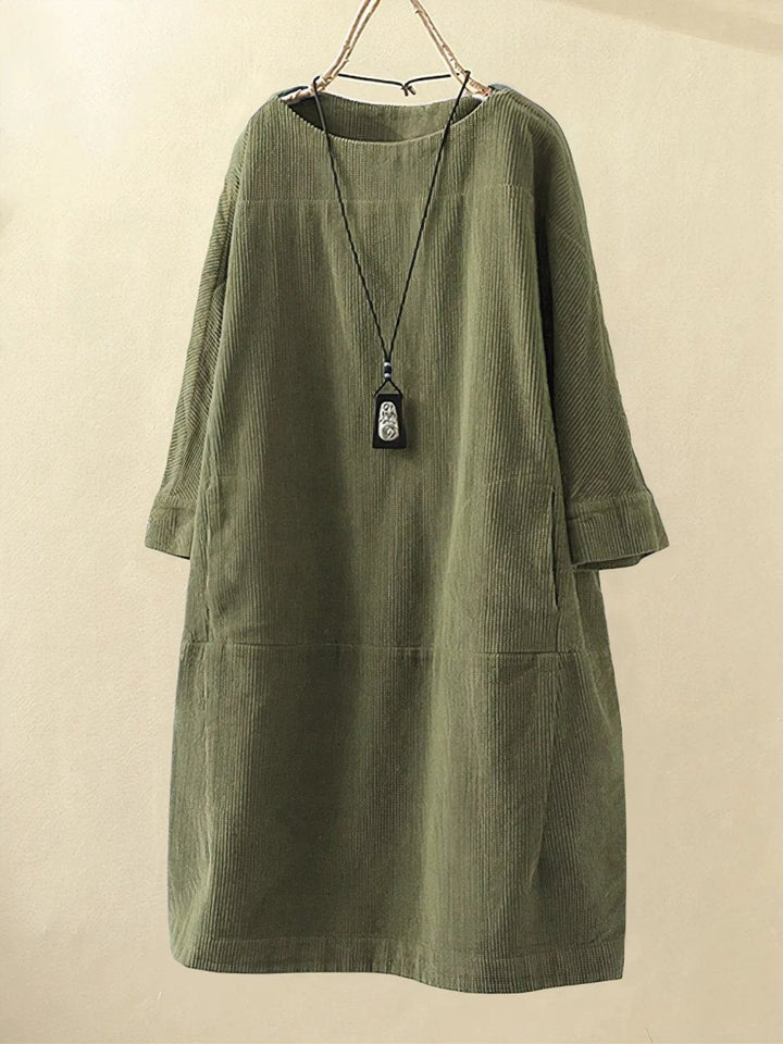 Bridie™ | Relaxte fit corduroy midi