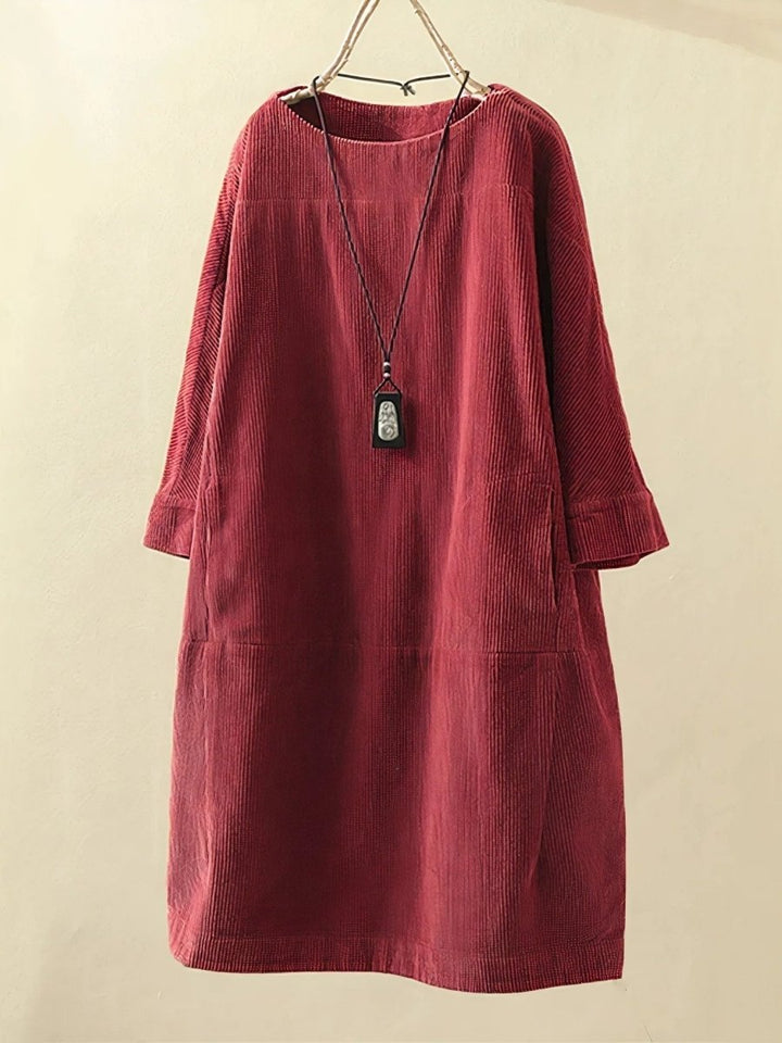Bridie™ | Relaxte fit corduroy midi