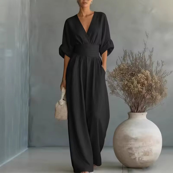 Georgina | Elegante wide-leg jumpsuit met diepe V-hals