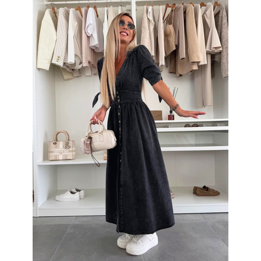 Maelle™ | Elegante V-hals midi jurk