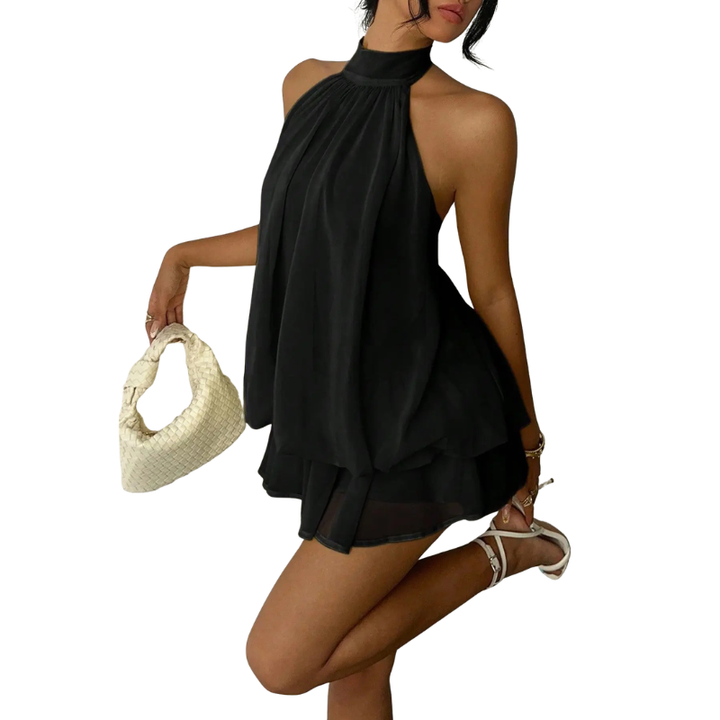 Gayle™ | Stijlvolle tie back mini jurk
