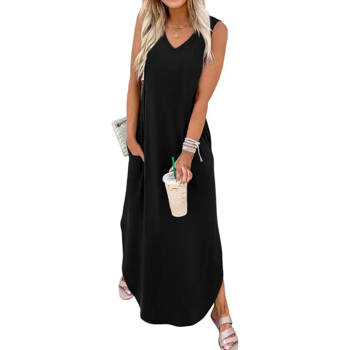 Caspienne™ | Breezy bloemen pocket maxi jurk