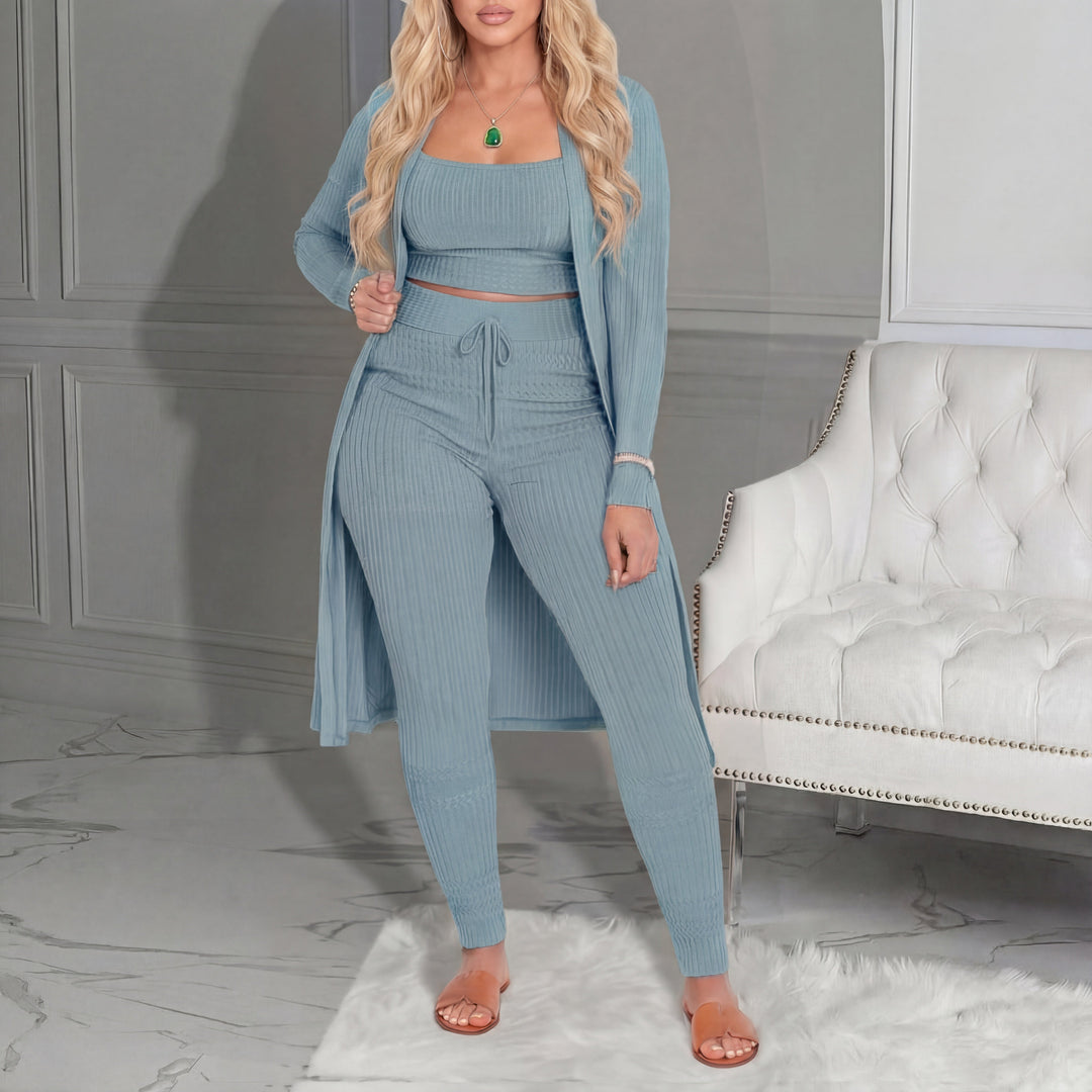 Amarie™ | Cozy three piece vest & leggings co-ord set