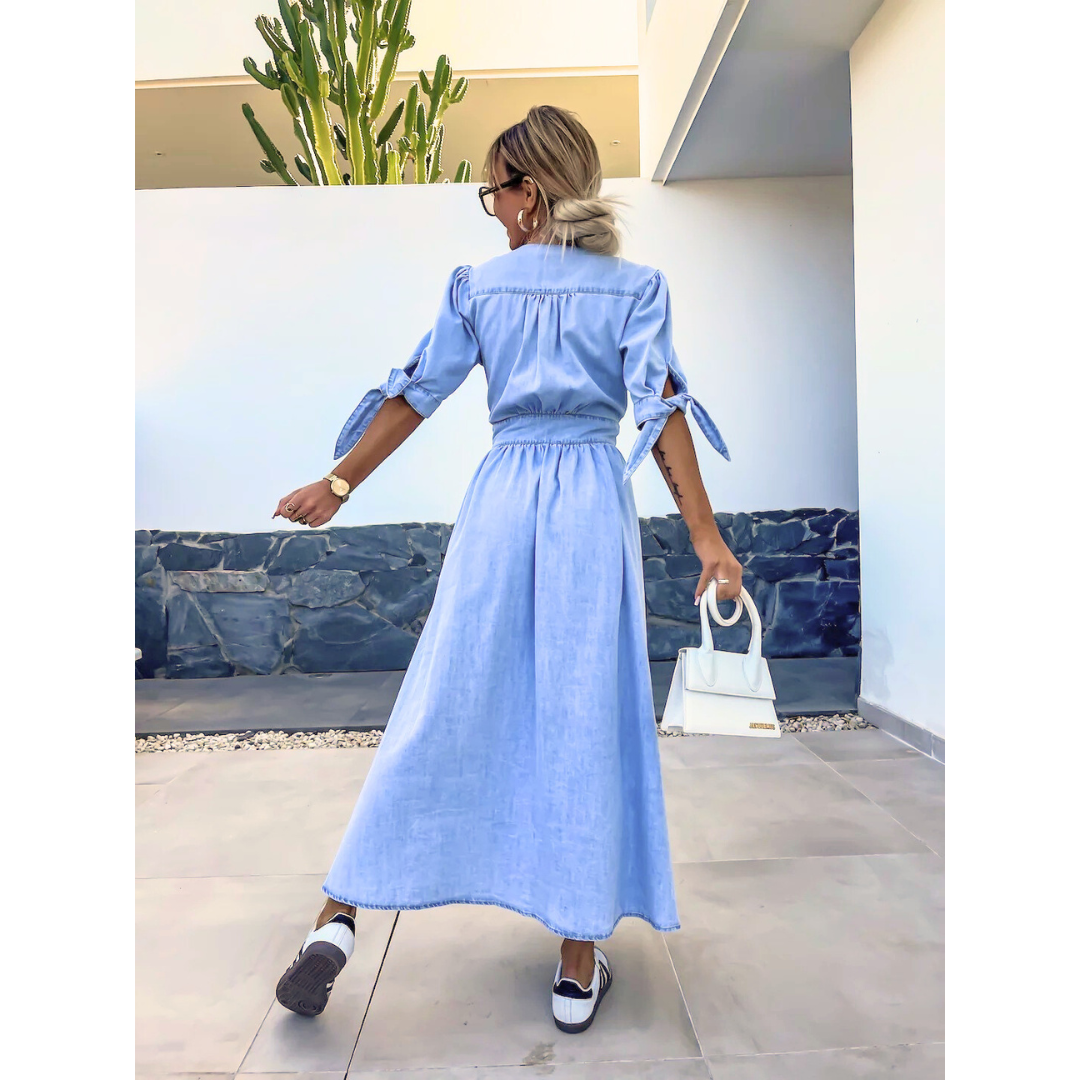 Maelle™ | Elegante V-hals midi jurk