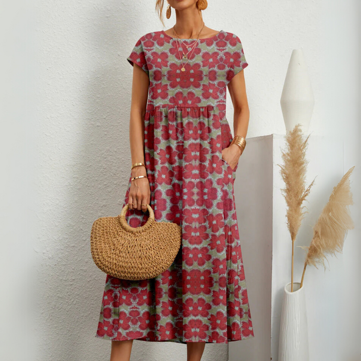 Florene™ | Breezy bloemen midi jurk