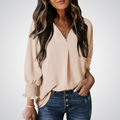 Leila™ | Klassieke V-hals tunic blouse