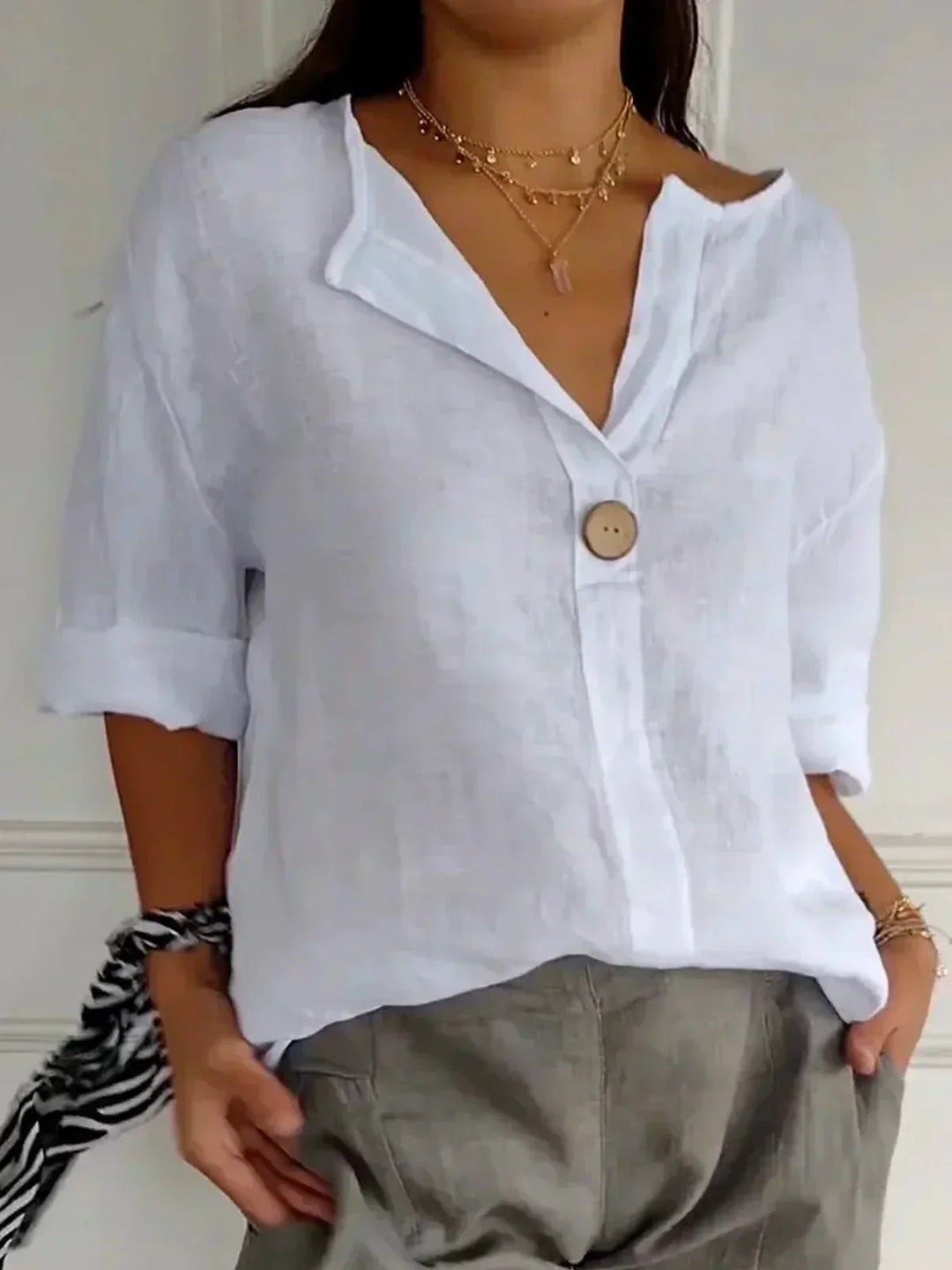 Nayla™ | Casual V-hals blouse