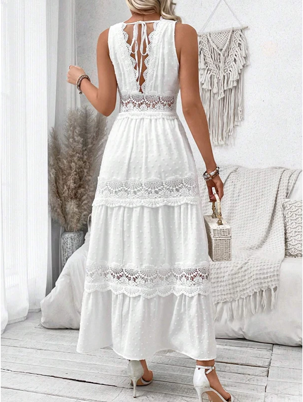 Maika™ | Lace V-hals jurk