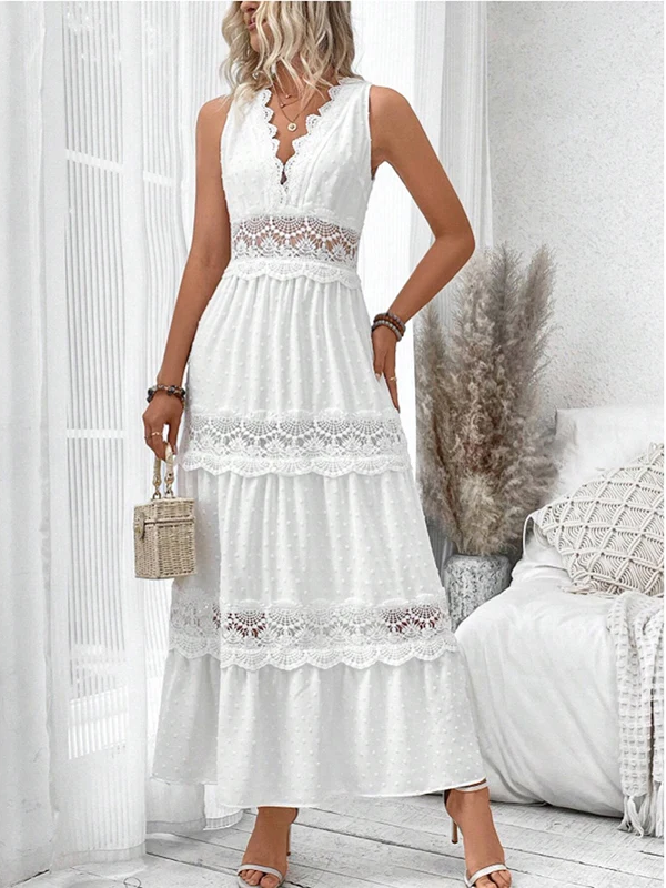 Maika™ | Lace V-hals jurk