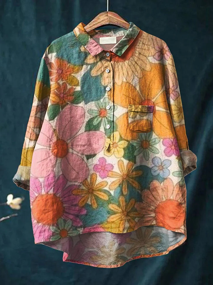 Lara™ | Bloemen art shirt
