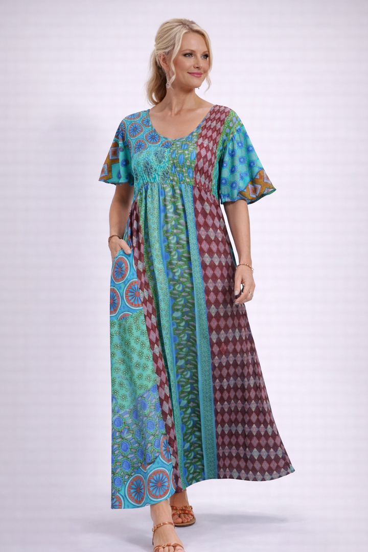 Liora | Met print maxi jurk