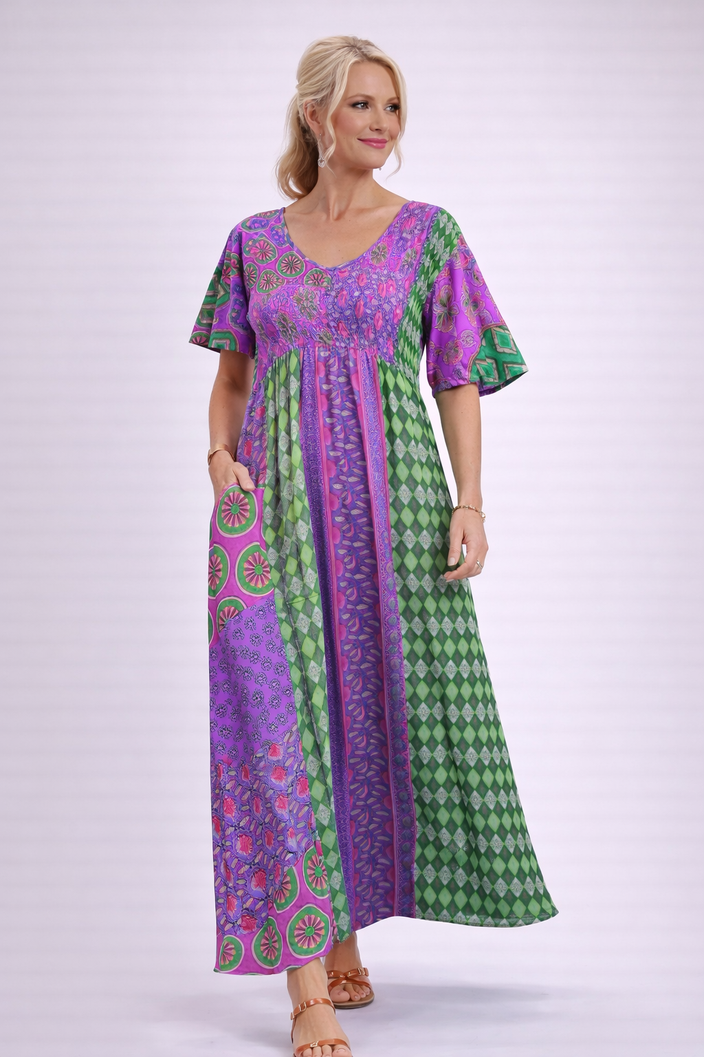 Liora | Met print maxi jurk
