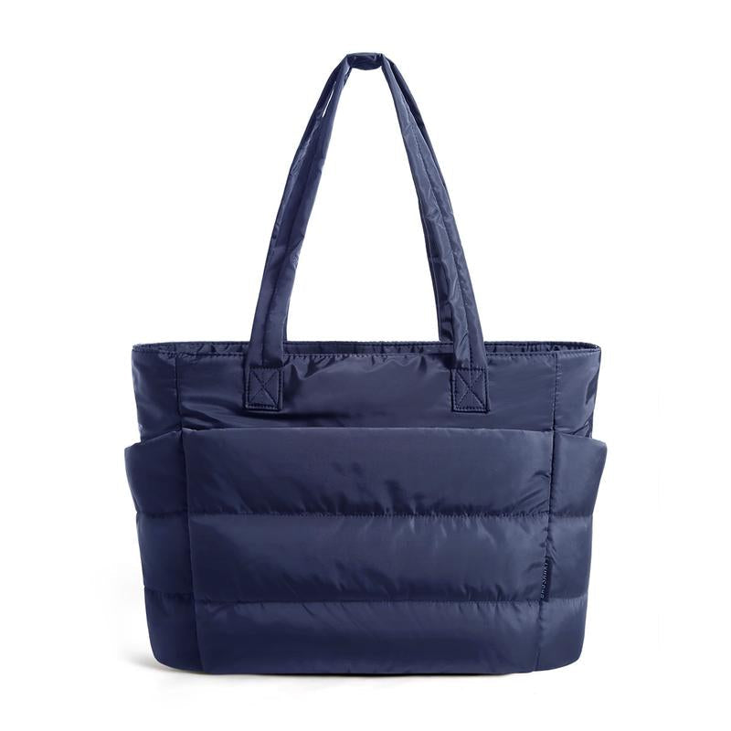 Nadine™ | Puffy bubble shopper voor dames gewatteerde laptop schoudertas