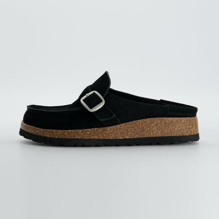 Elizabeth™ | Dames suède clogs met kurken voetbed