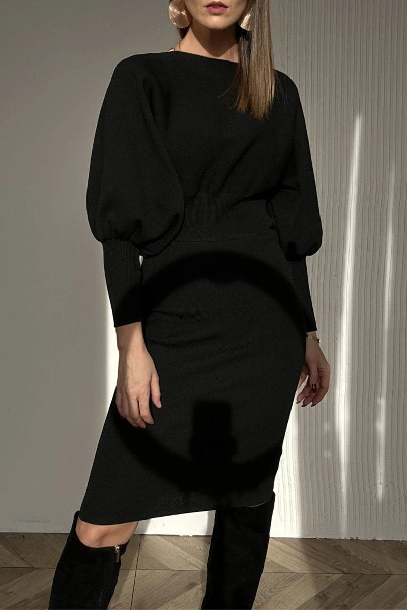 Carolyn™ | Classy balloon sleeve jurk