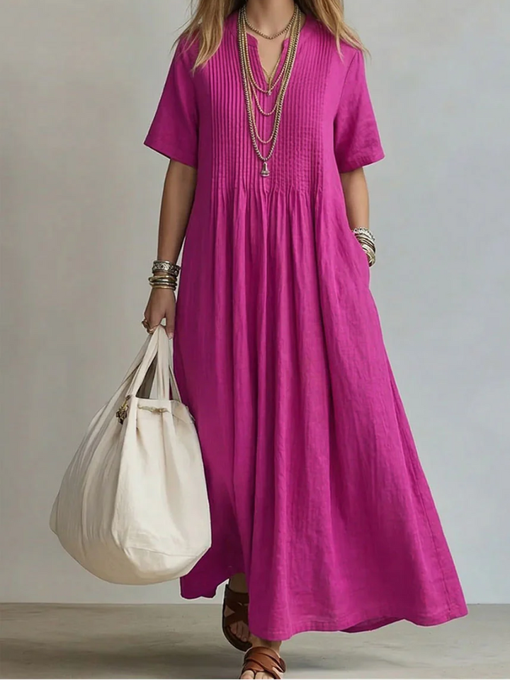 Noor | Elegante soepel vallende pleated jurk