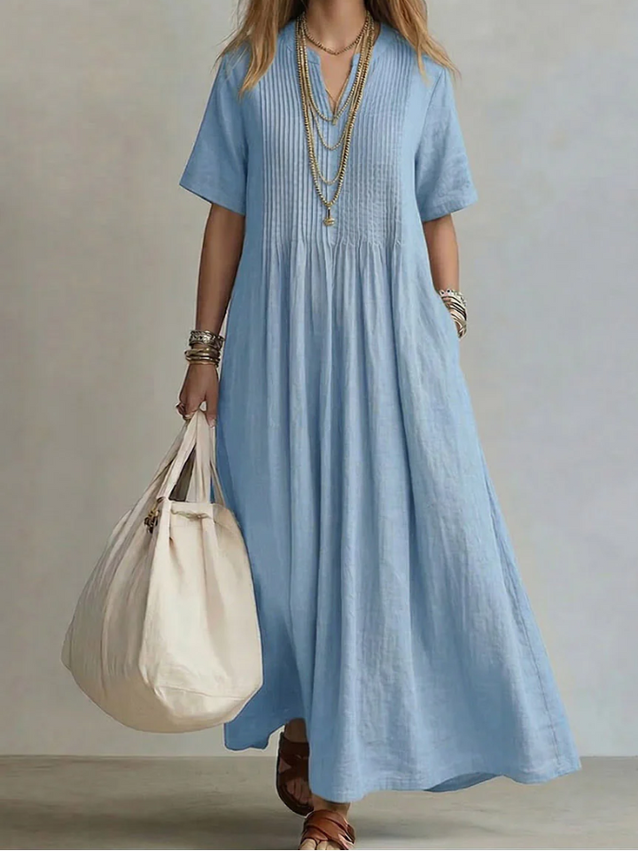 Noor | Elegante soepel vallende pleated jurk