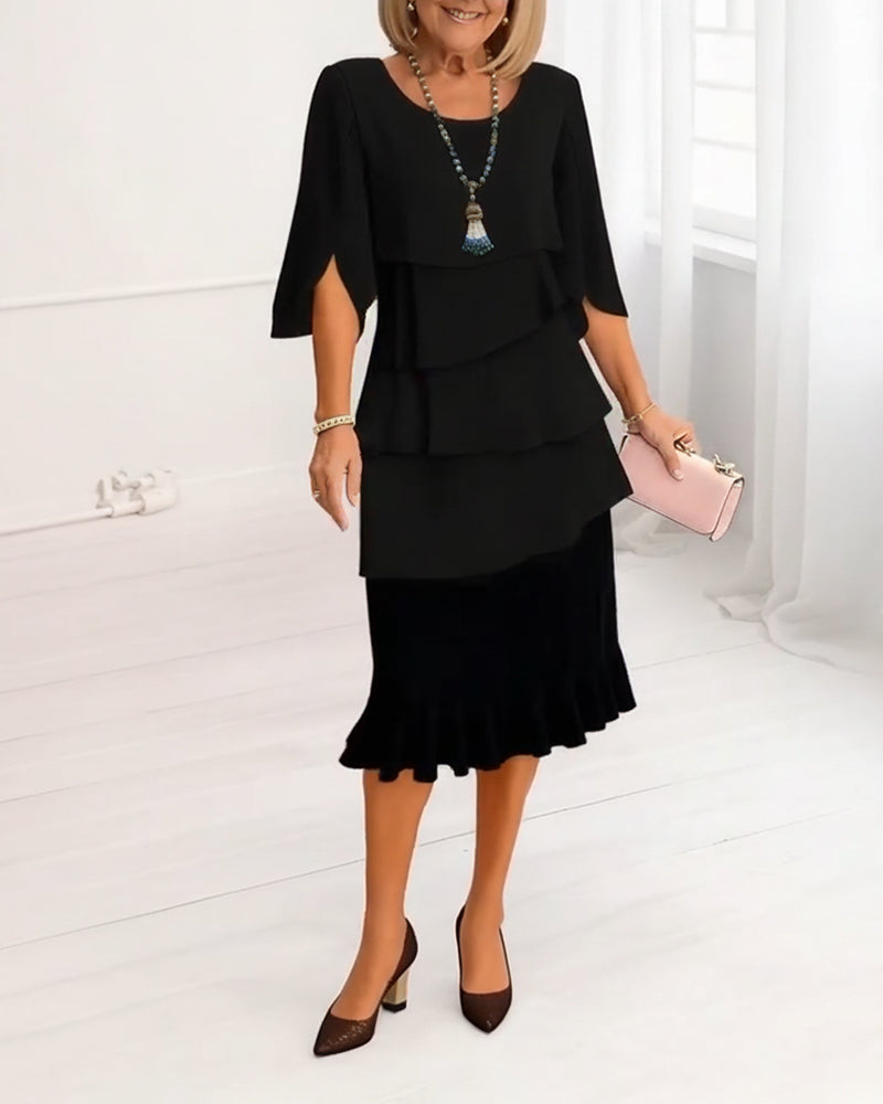 Ann | Elegante midi jurk