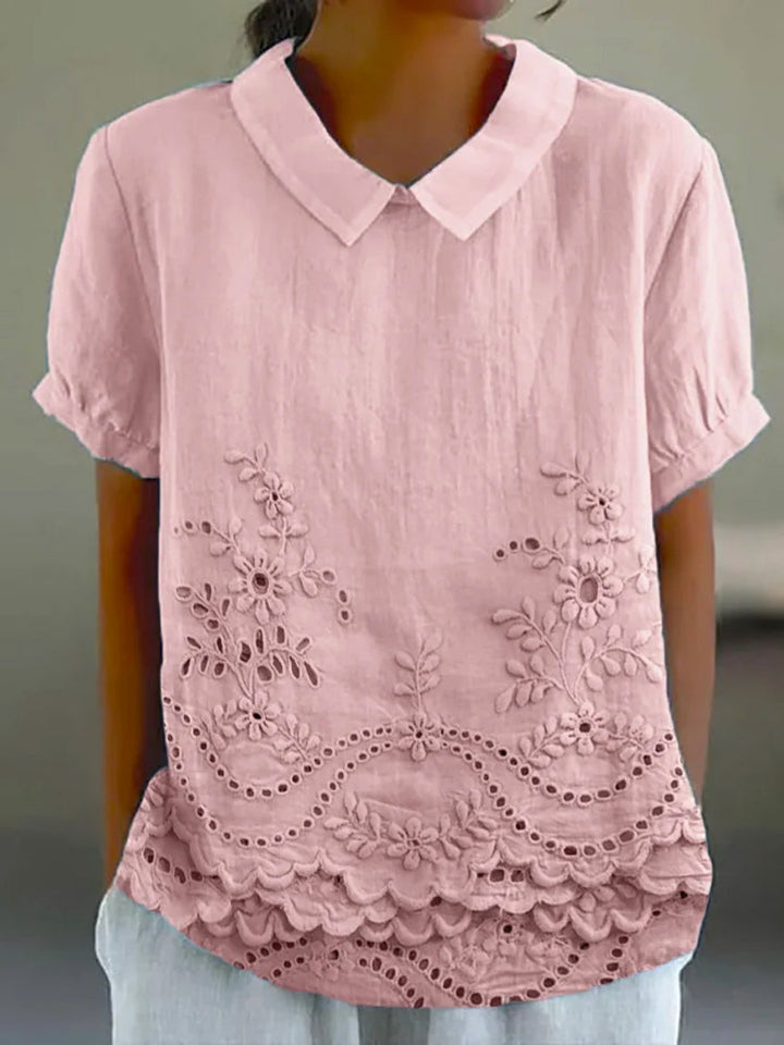 Josephine | Bloemen embroidered shirt