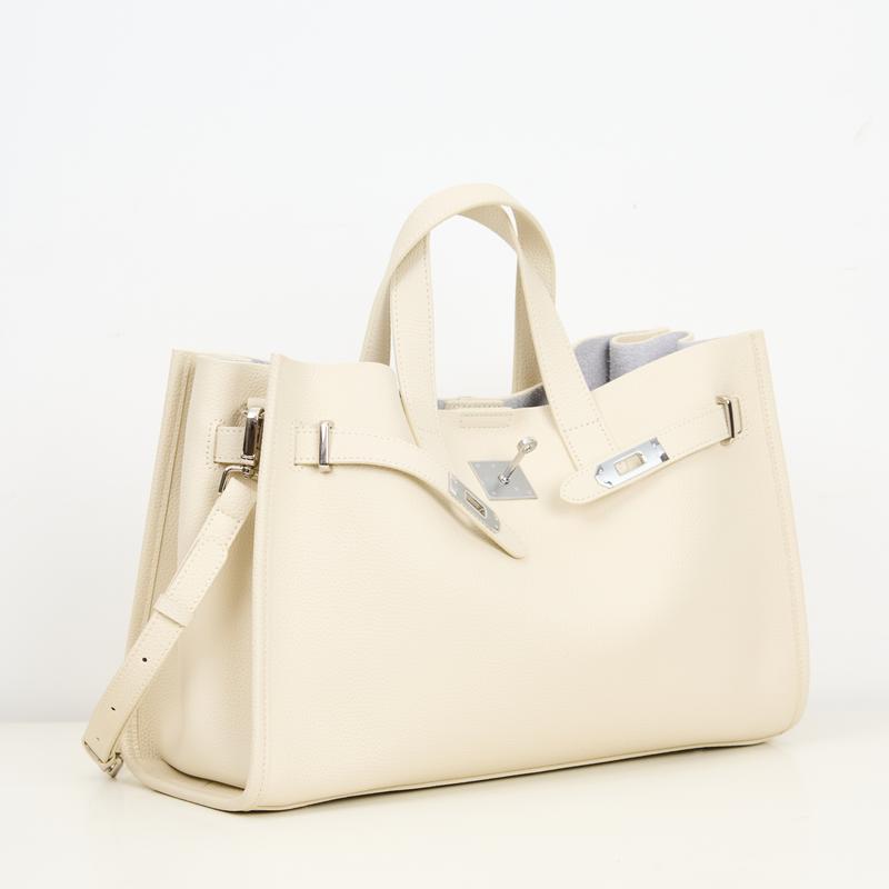 Beverley™ | Large capacity leren cowhide leather shopper for work & travel