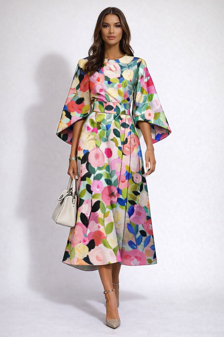 Fioralisse | Bloemen midi jurk