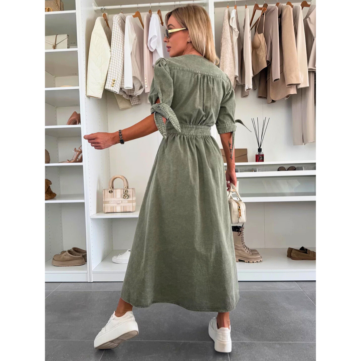 Maelle™ | Elegante V-hals midi jurk