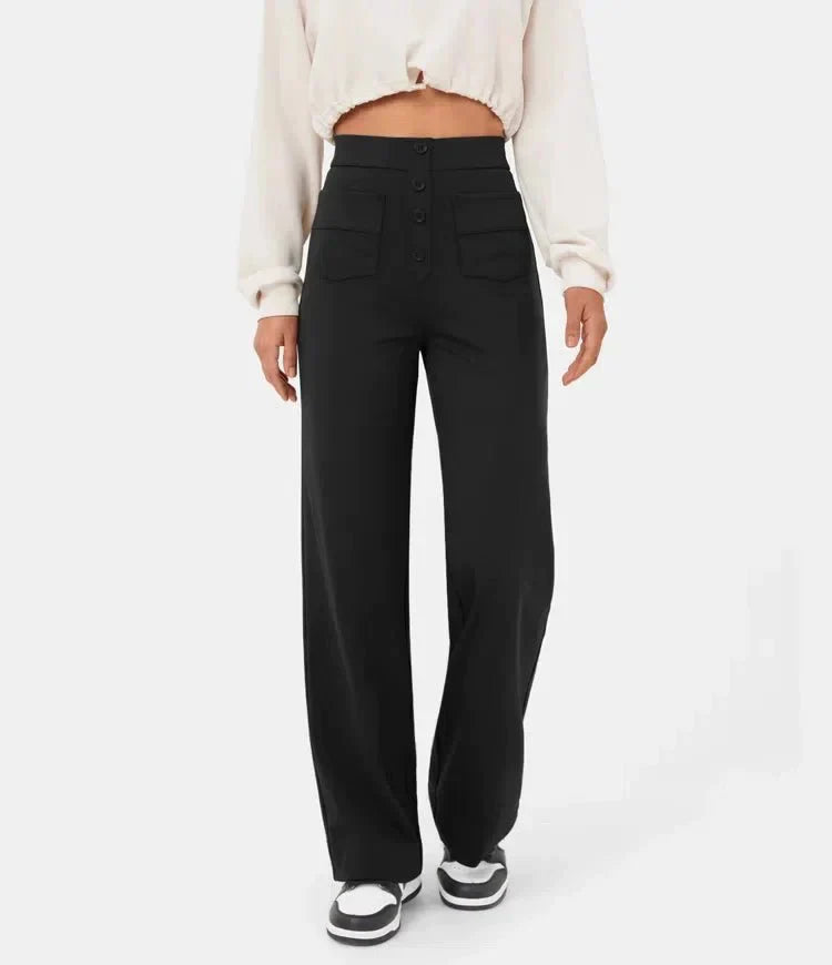 Aria™ | High-waisted elastic broek
