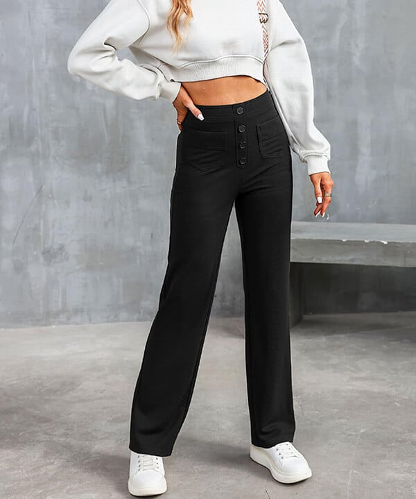 Aria™ | High-waisted elastic broek